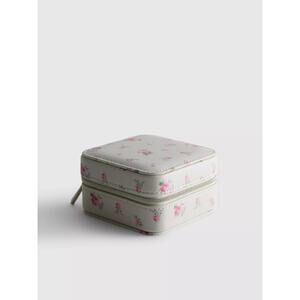 NWT Primark Floral Travel Jewelry Box - Pink Roses